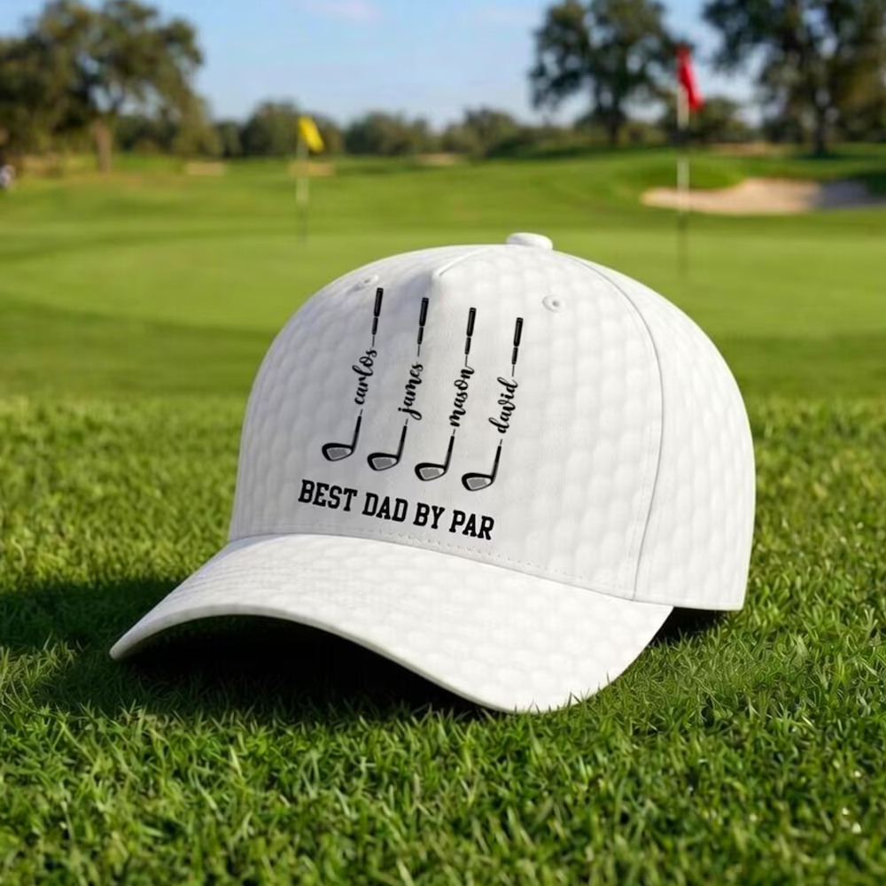 Personalized Best Dad By Par Cap Golf Lover Father's Day Gift