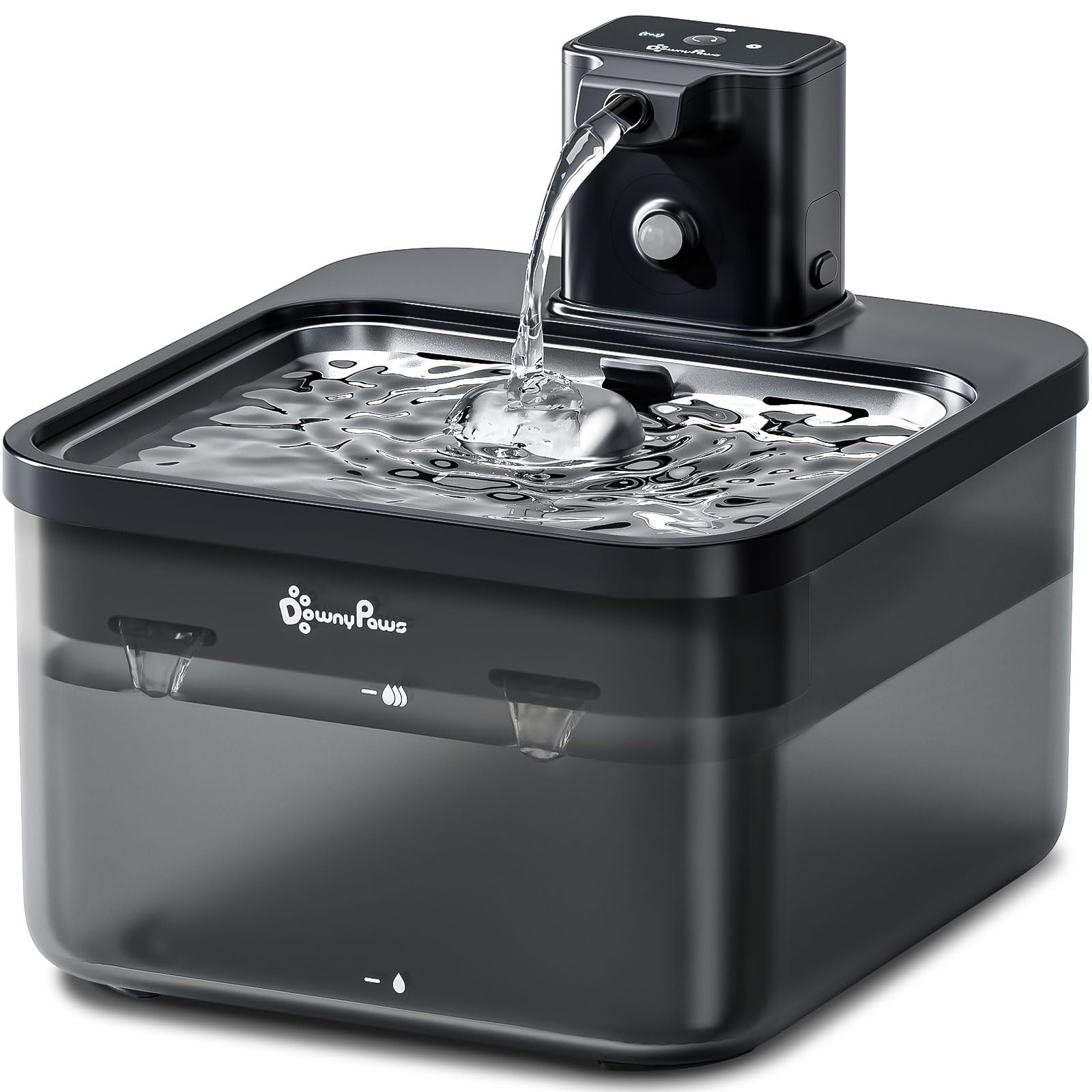 84oz/2.5L Wireless Pet Water Fountains  with Motion Sensor, Ultra Quiet Pump