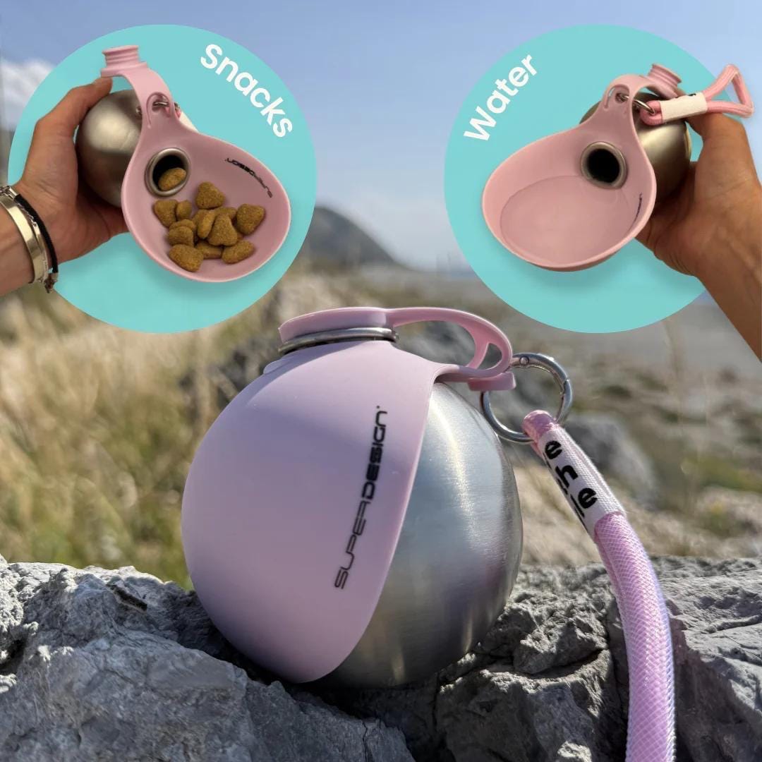 Dog Round Stainless Steel Water Bottle