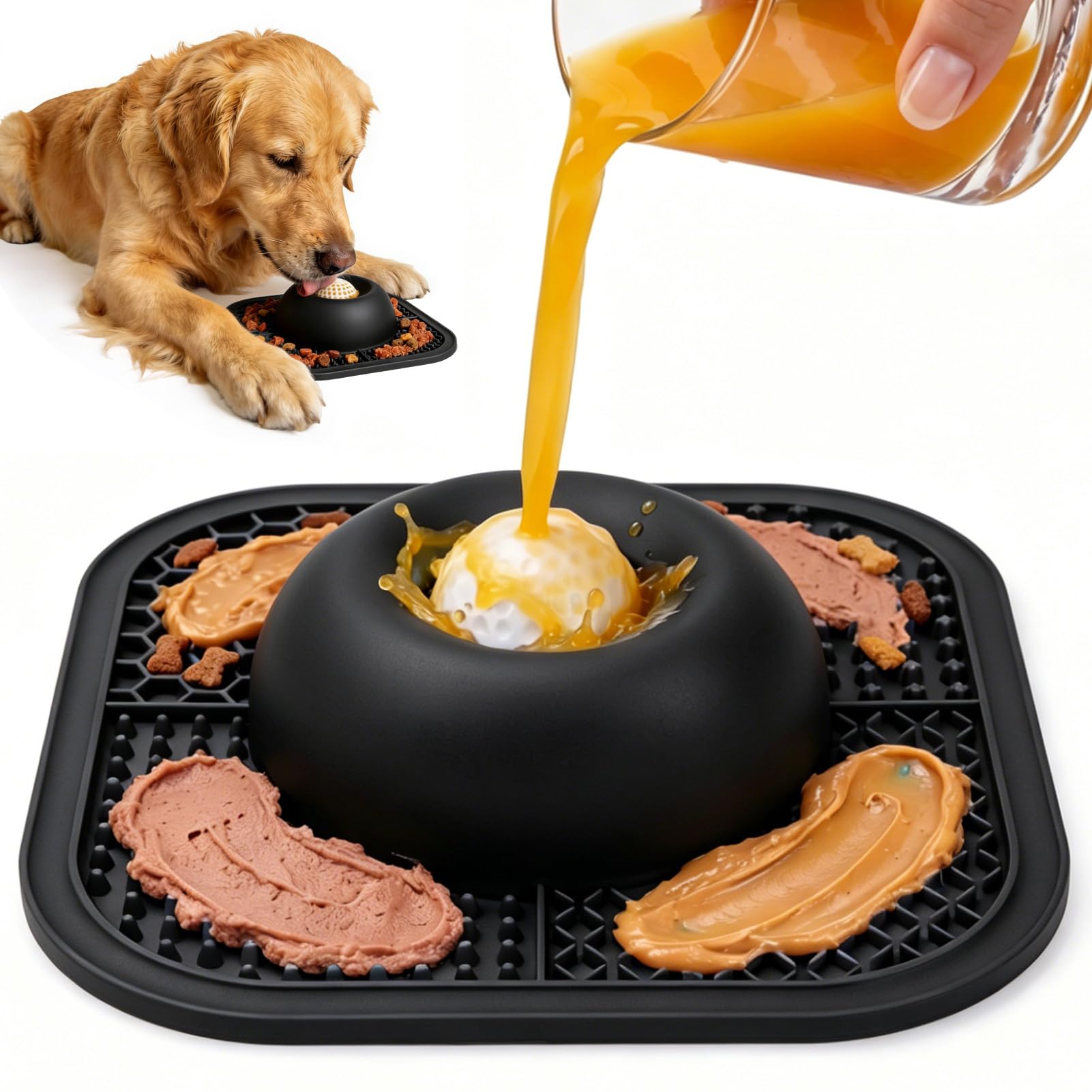 2 in 1 Slow Feeder Bowls & Lick Mat