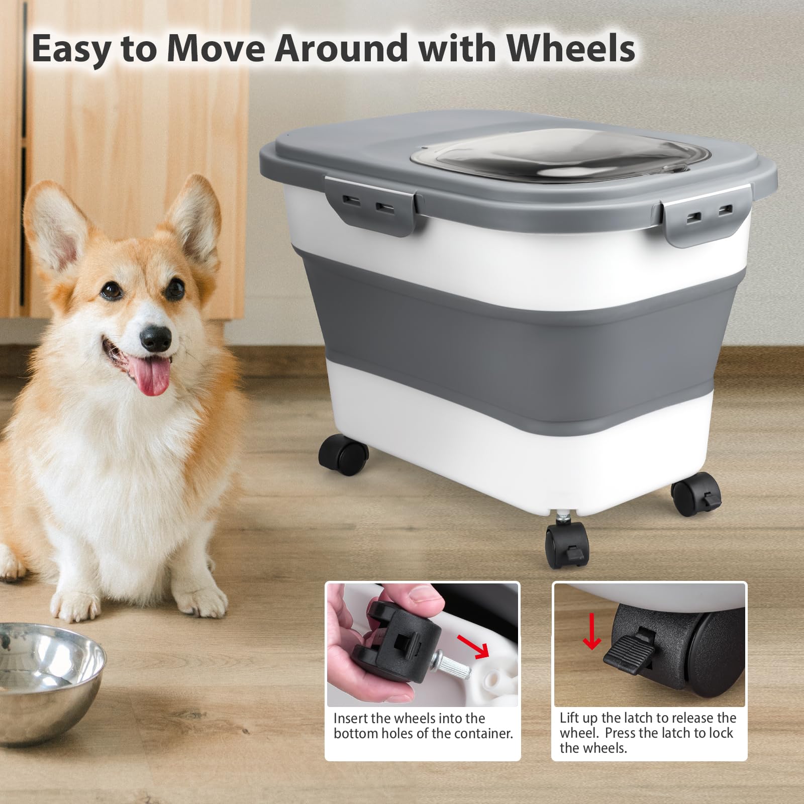 Collapsible Dog Food Storage Bin