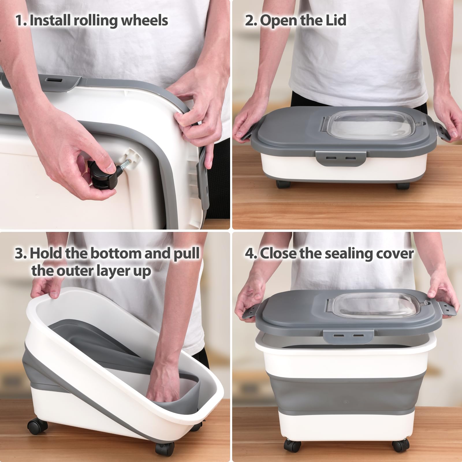 Collapsible Dog Food Storage Bin