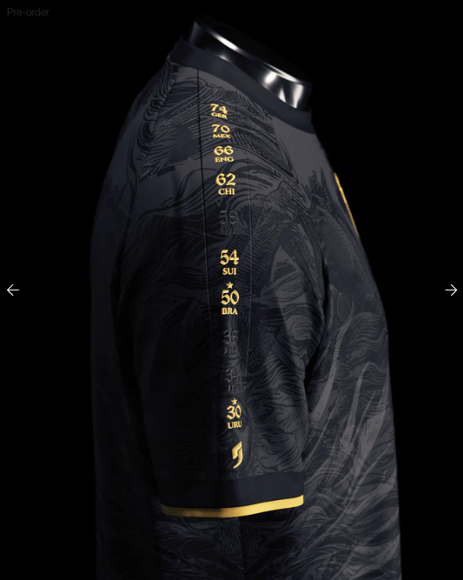 Uruguay Heritage Jersey (2026WC Edition) - Black