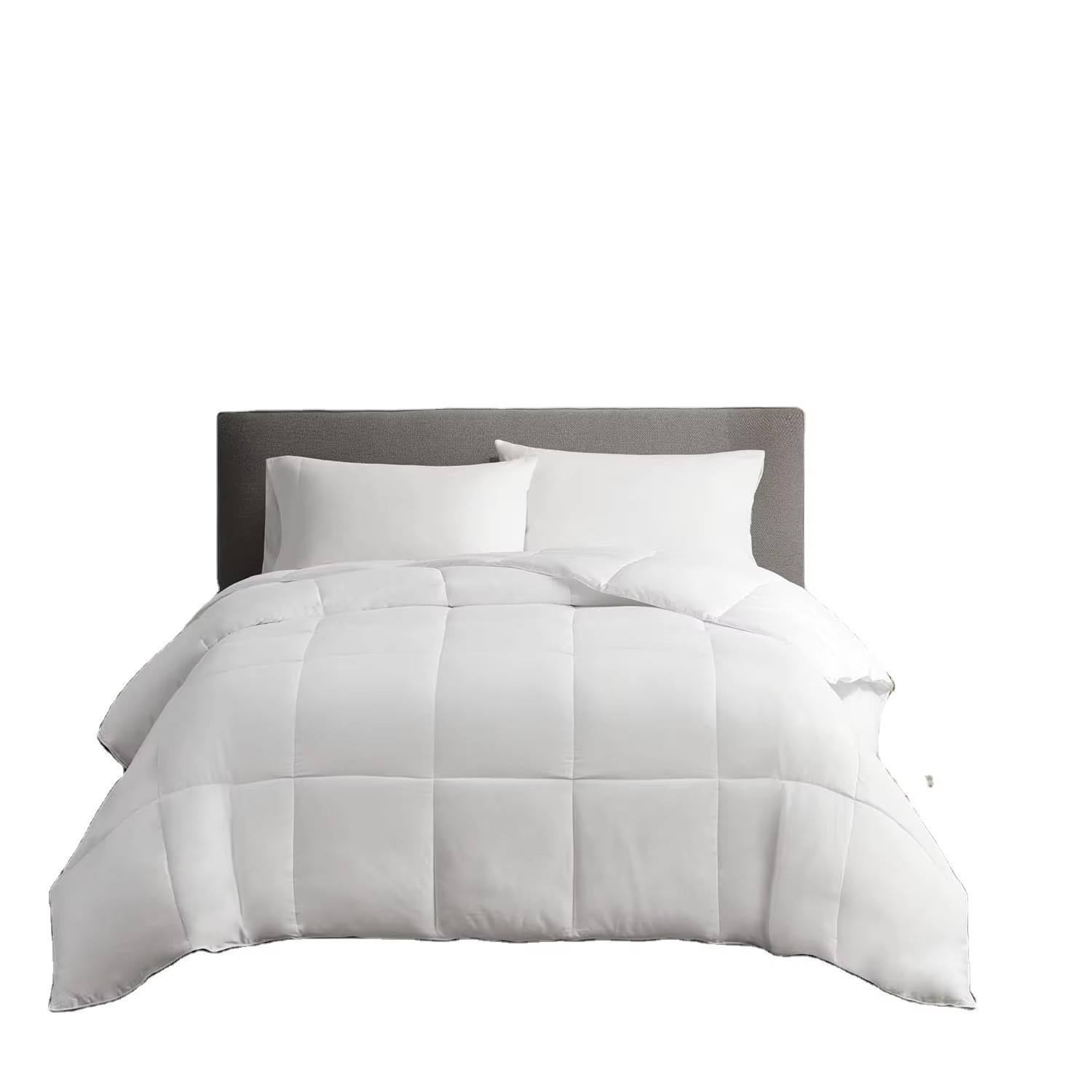 OEM ODM 100% Cotton Hotel Comforter Breathable Warm Solid White All Season Home Hotel Use Solid White All Season