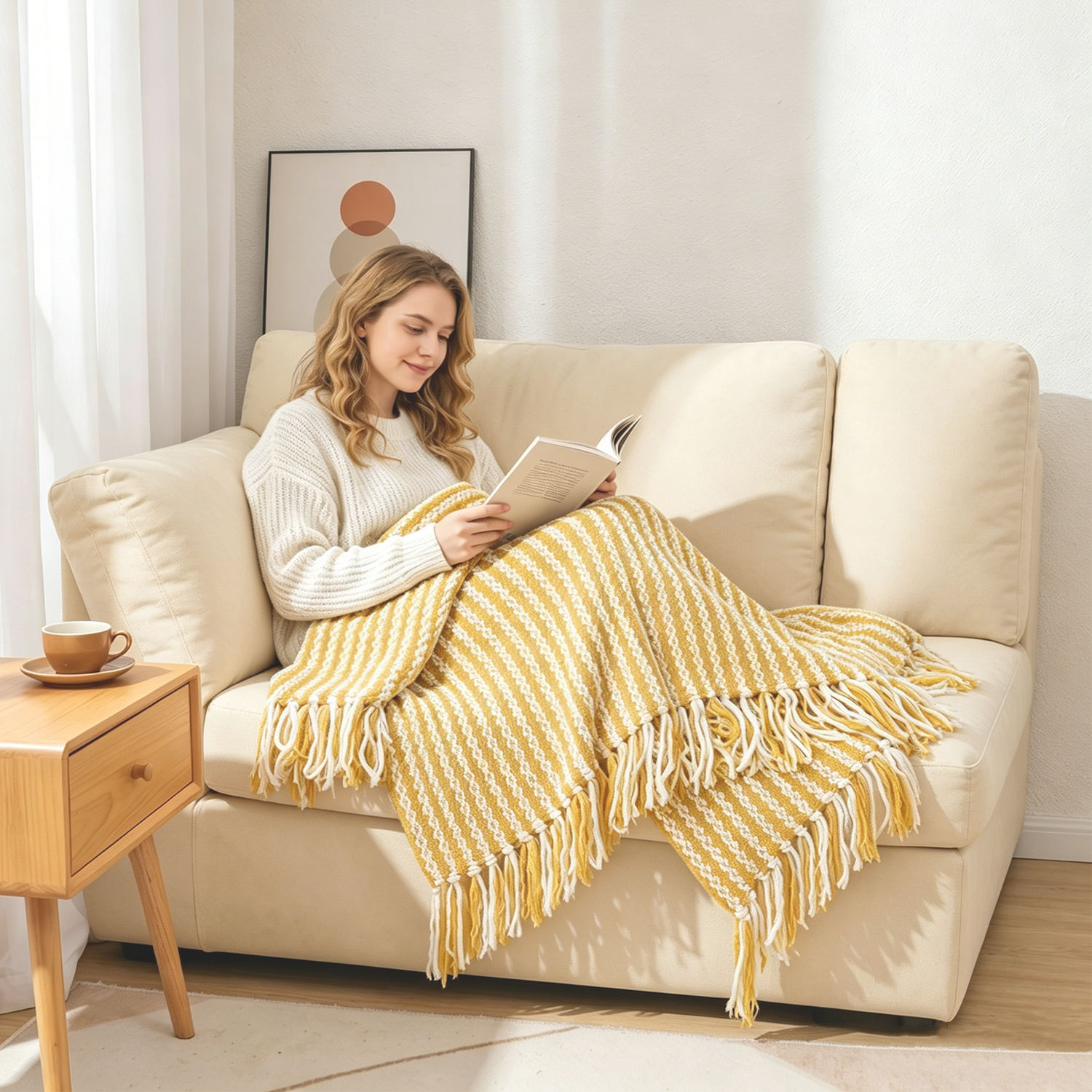 Custom OEM ODM 100 Percent Acrylic Knitted Throw Blanket Tassel Design for Hotel Home Decoration Design for Home Travel