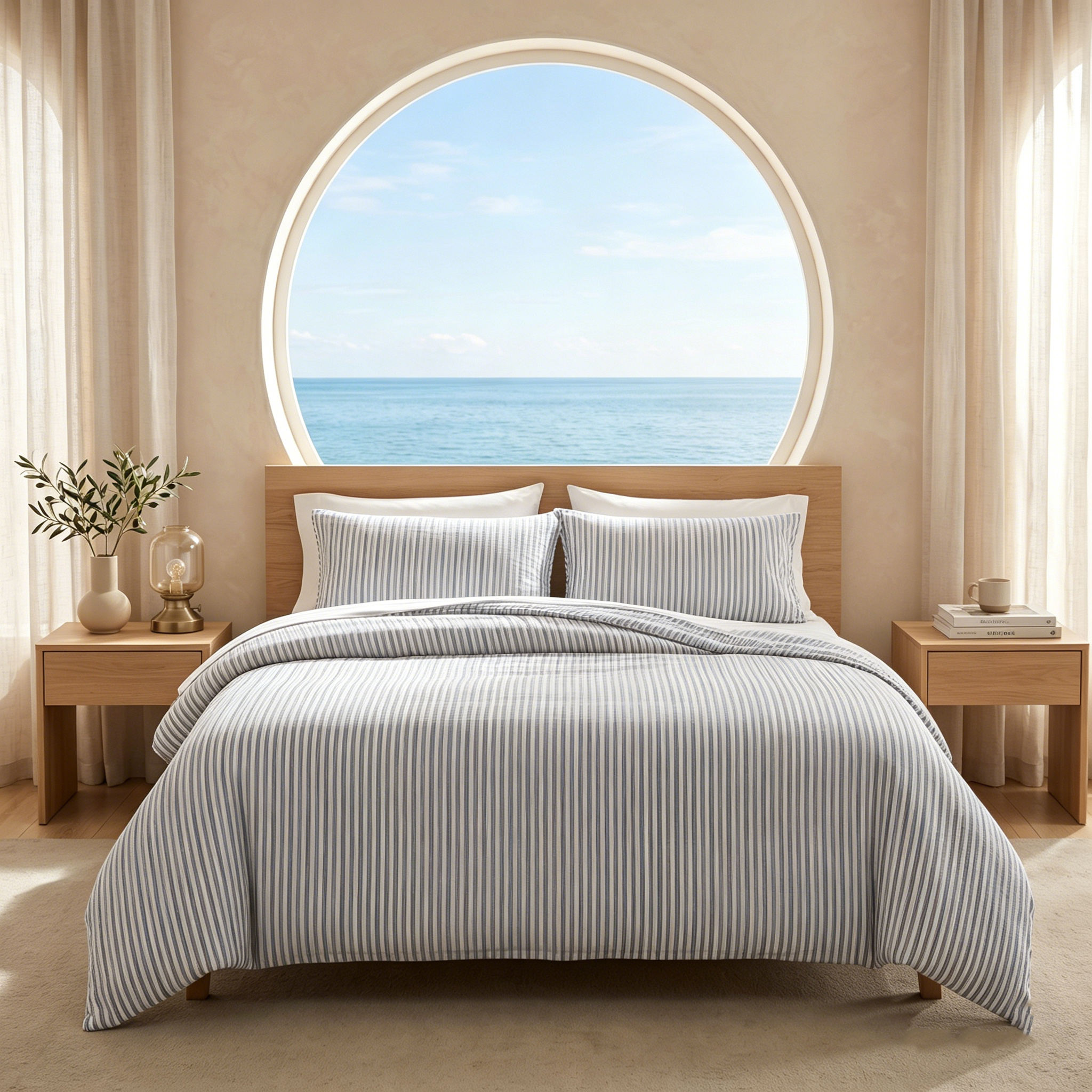 Modern Beige Polyester Quilted Bedding Set Soft Breathable Fabric Hotel Quality Textile for Home and Hotel Bedroom Daily Use