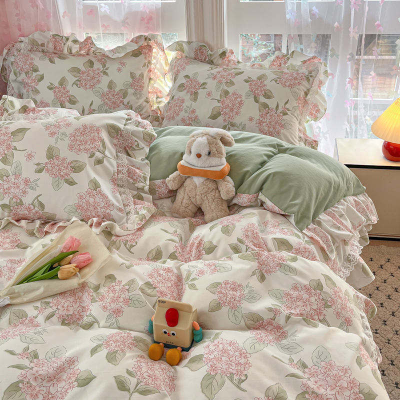Wholesale OEM ODM Cotton Bedding Set for Home Hotel Soft Smooth King Size Duvet Cover Bed Sheet Pillowcases