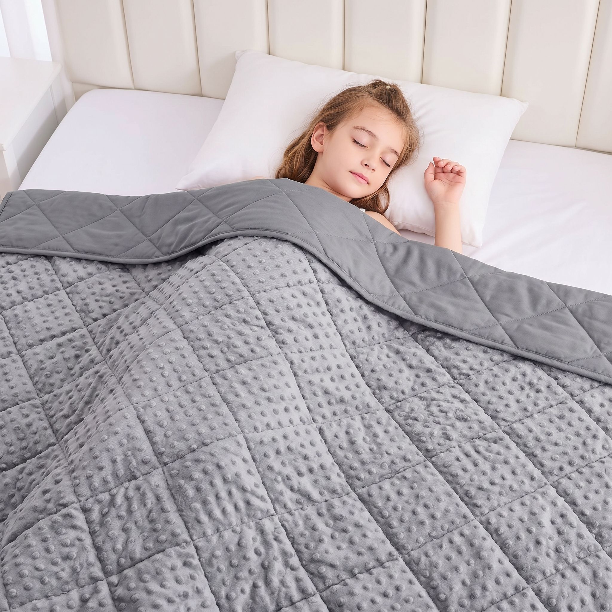 Custom Minky Cotton Weighted Blanket 10lbs 40x60inch Sensory Calming for Bedroom Nursery Home Travel OEM ODM Service