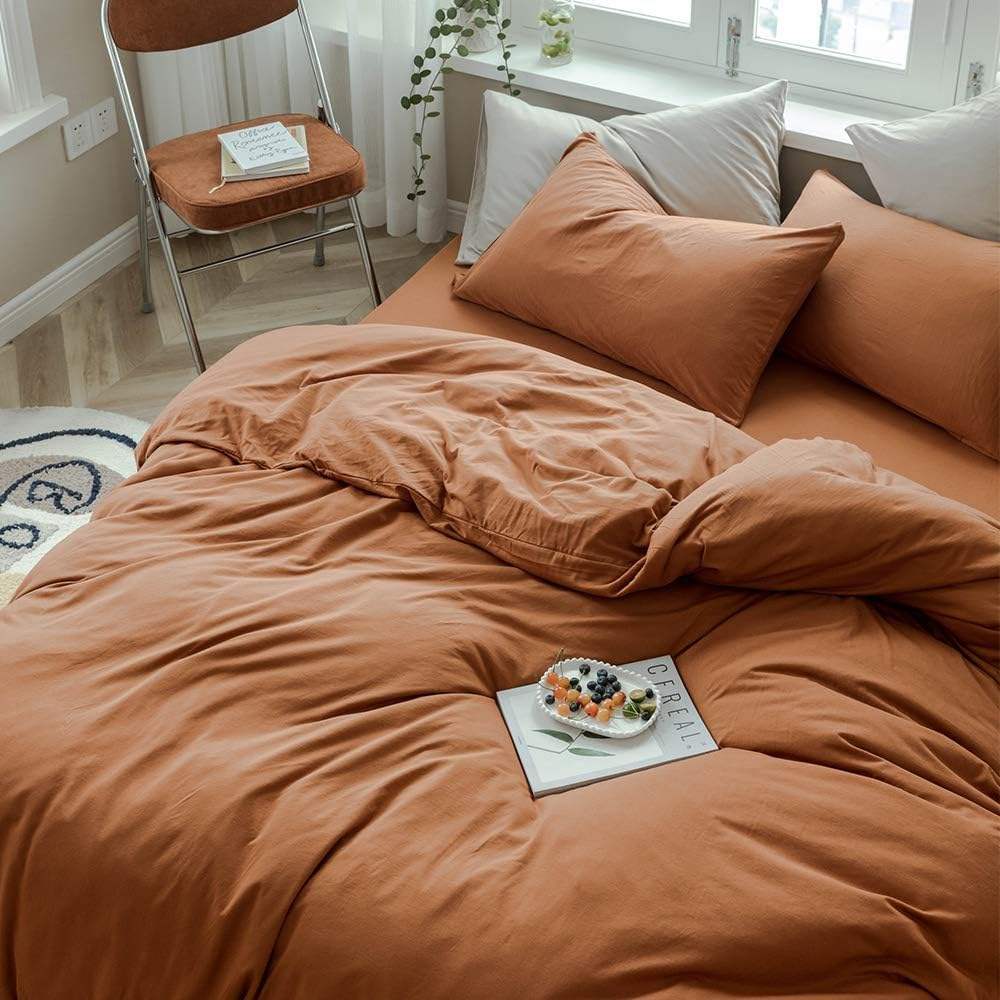 Wholesale All Size 3 Piece Jersey Knit Cotton Bedding Set Solid Color Luxury Soft Duvet Cover