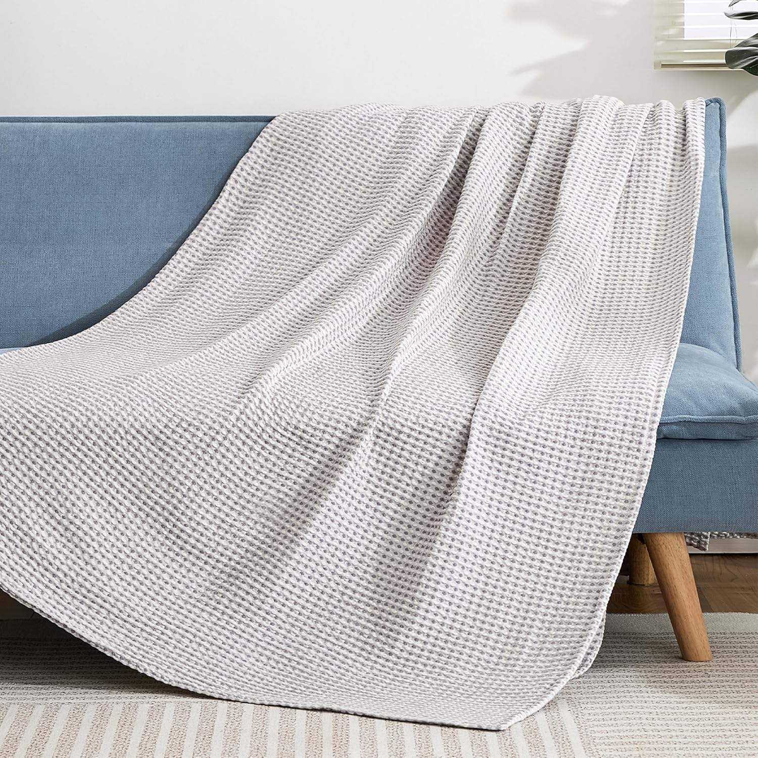Designer Organic Cotton Muslin Blanket King Size Warm Heavy Winter Blanket Soft Breathable For Home Use OEM ODM