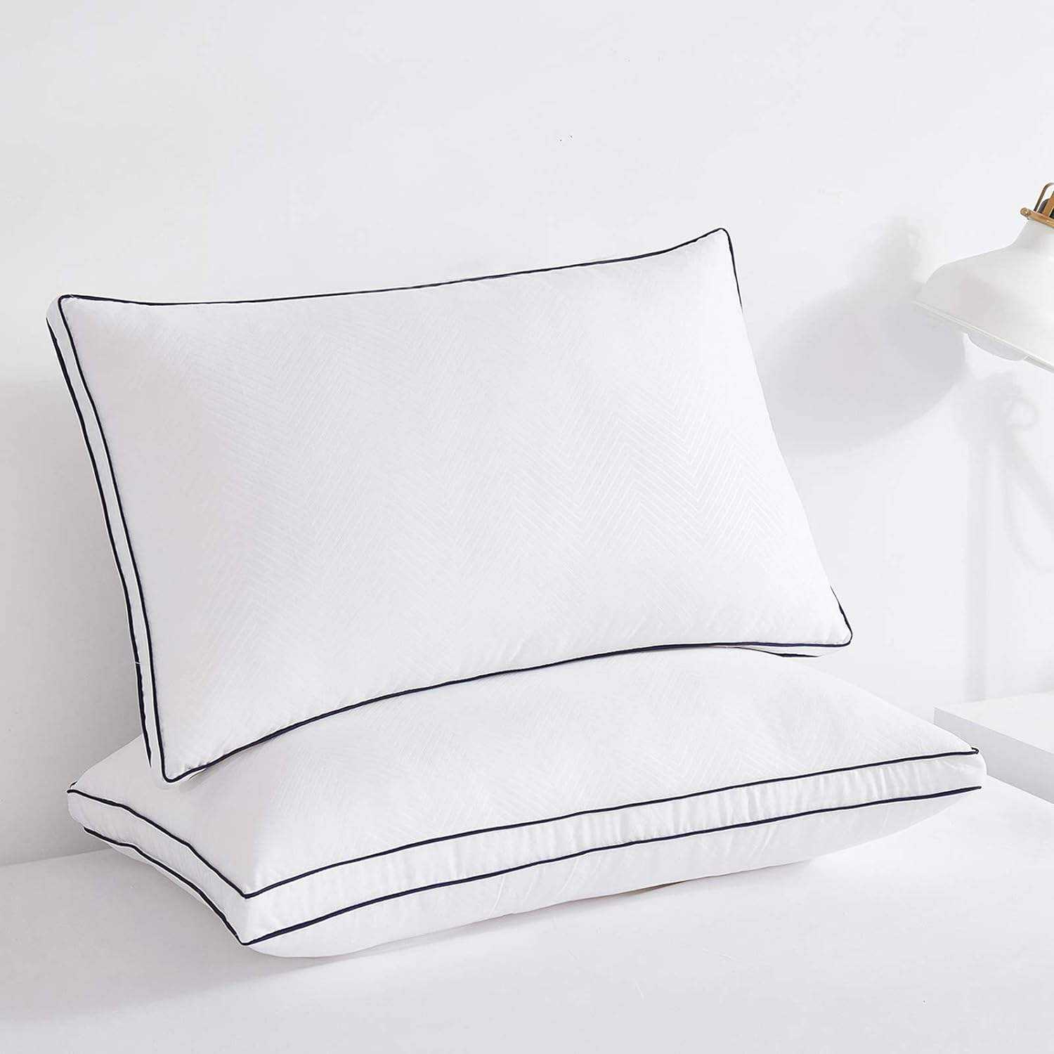 OEM ODM Custom Service in Stock Cooling Bed Pillows White Hotel Quality Soft Sleeping Pillows Support Bulk Wholesale