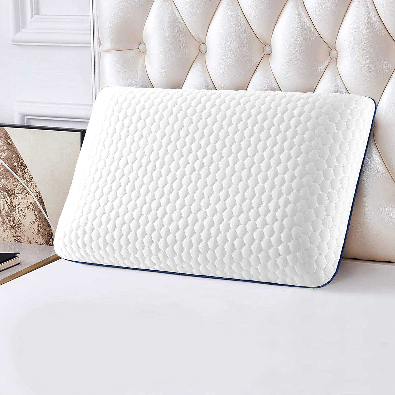 Custom Logo Cooling Gel Infused Memory Foam Pillow Orthopedic Bed Pillow for Side Back Stomach Sleepers