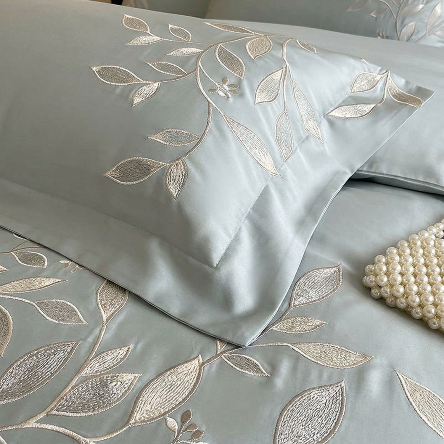 Custom OEM ODM Organic Cotton Embroidery Bedding Set Luxury Skin Friendly Breathable Durable for Hotel Homestay Bedroom