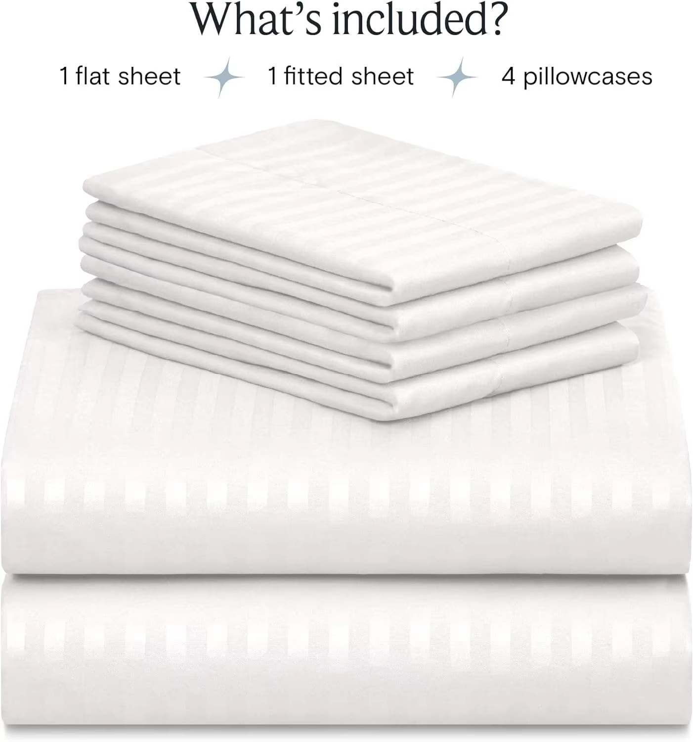 New Arrive Premium 6pcs Stripe Embossed Microfiber Sheet Set Soft Cooling Breathable Wrinkle Resistant Hotel Style Bedding Set