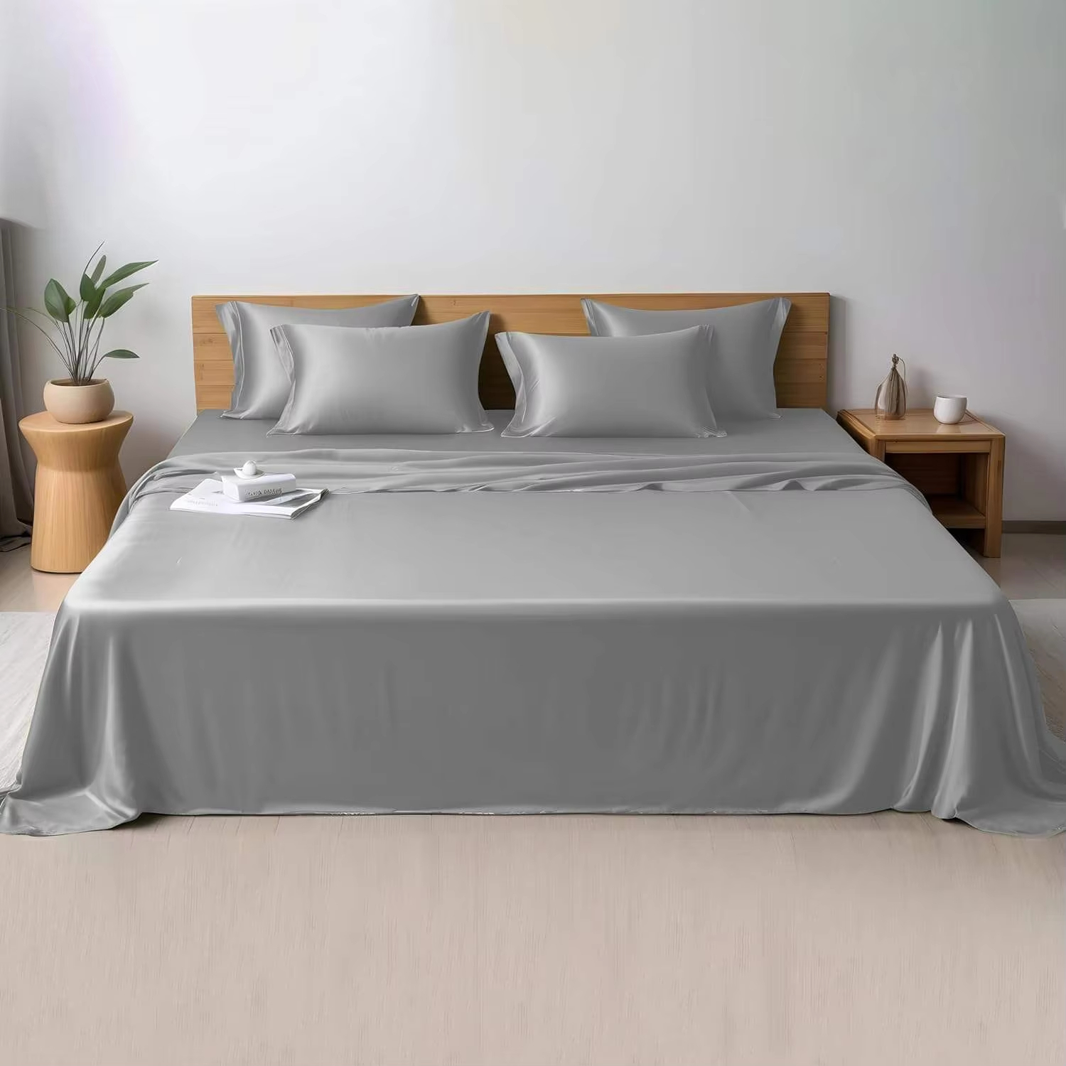 New Arrive Custom OEM ODM Silky Soft Rayon Derived From Bamboo Fiber Cooling Sheet Set for Home Hotel Summer Bedding Wholesale