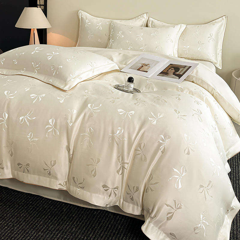New Arrive Spring Summer New High Quality Embroidery Bedding Set Four Piece Fashion Bed Linen For Home Bedroom OEM ODM