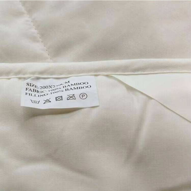 Custom Logo Bamboo Fiber Quilt Breathable Waterproof Comforter Solid Color Bamboo Filling Duvet for Home OEM ODM