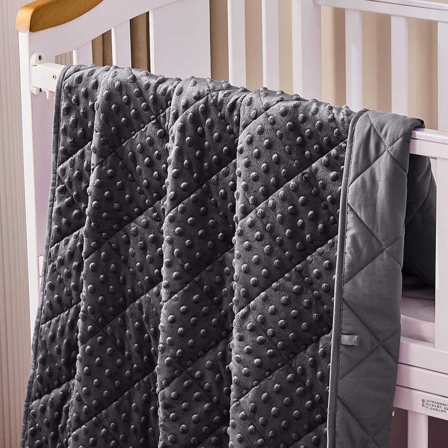 Custom Minky Cotton Weighted Blanket 10lbs 40x60inch Sensory Calming for Bedroom Nursery Home Travel OEM ODM Service