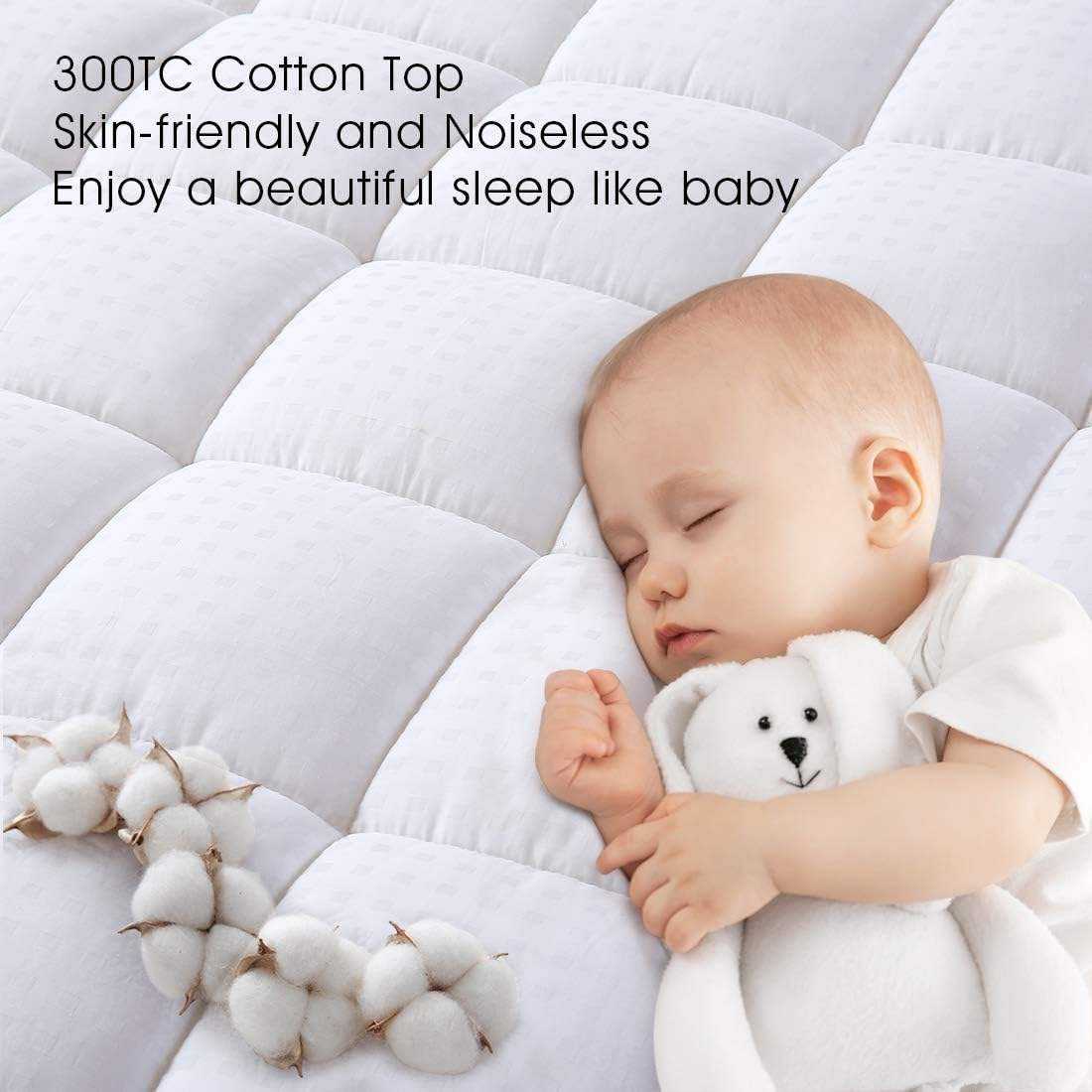 Custom 100% Cotton Quilt Mattress Pad Thick Protector Bedroom Hotel Home OEM ODM Service