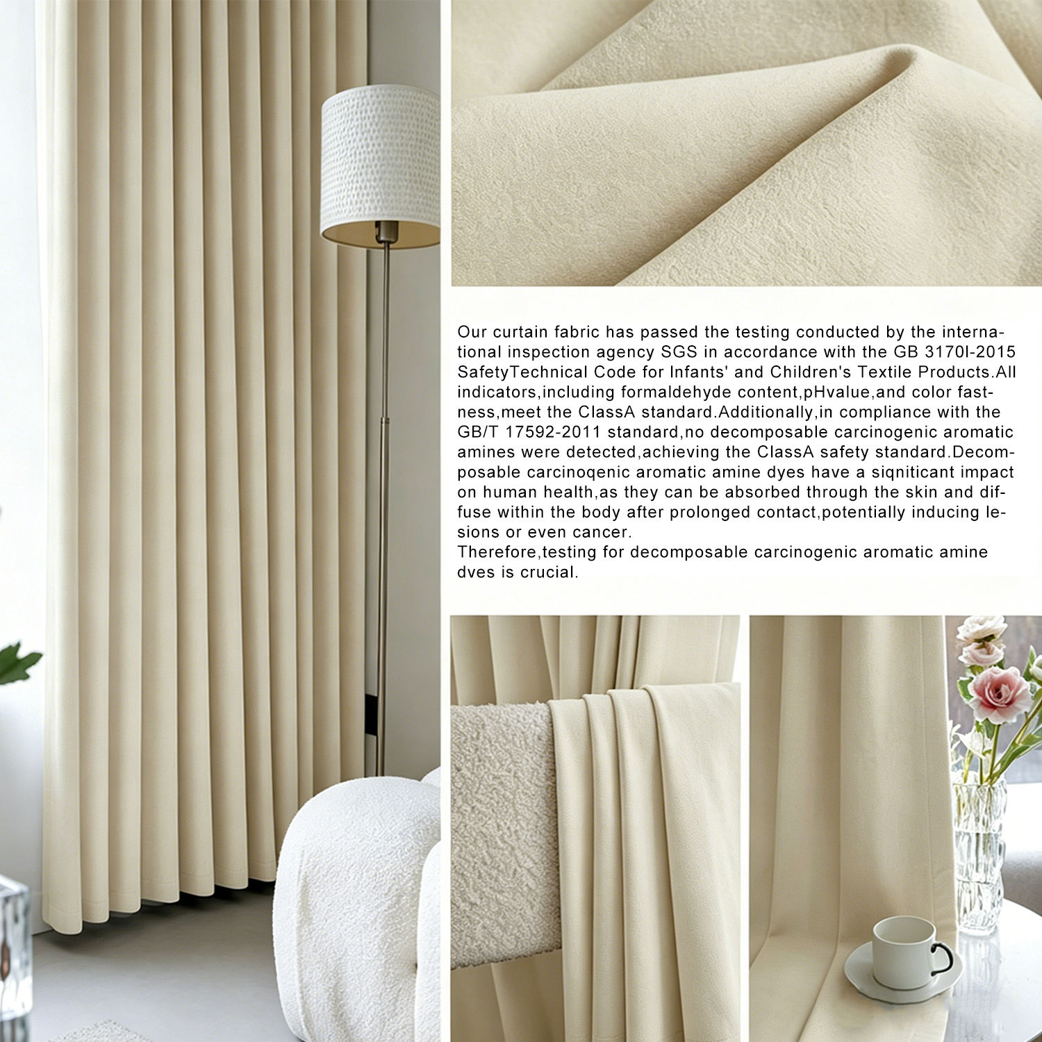 Class A Safety Standard Velvet Textured Full Blackout Curtain Luxury Window Curtain For Bedroom And Living Room OEM ODM