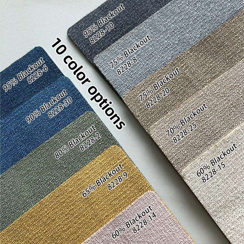 Wholesale Luxury Thick Double Side Linen Curtains 100% Blackout Thermal Insulated Living Room Luxury Curtains
