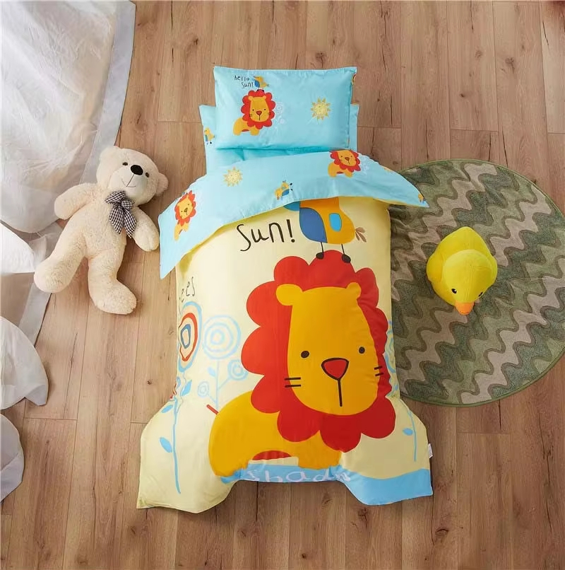 Custom OEM ODM 3PCS Kindergarten Cartoon Bedding Set Soft Skin Friendly Breathable Safe for Kindergarten Children Bedroom