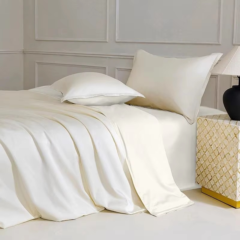New Arrive Premium 500TC 100% Cotton Bedding Set Mite Proof Silky Soft Luxury Hotel Style Solid Color Bedding Set for Home Use