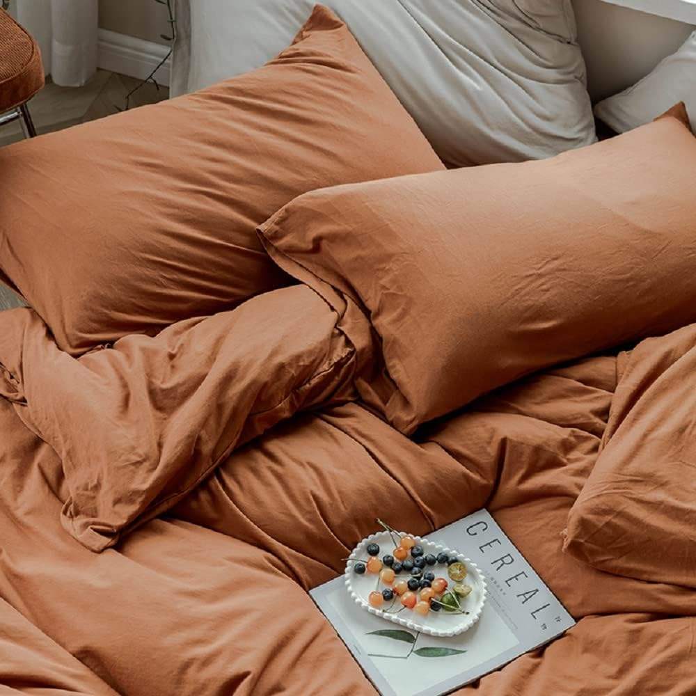 Wholesale All Size 3 Piece Jersey Knit Cotton Bedding Set Solid Color Luxury Soft Duvet Cover