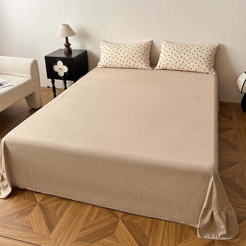 Custom OEM ODM Modern Style Small Floral High GSM Jacquard Washed Cotton Four-piece Bed Set for Home Bedroom