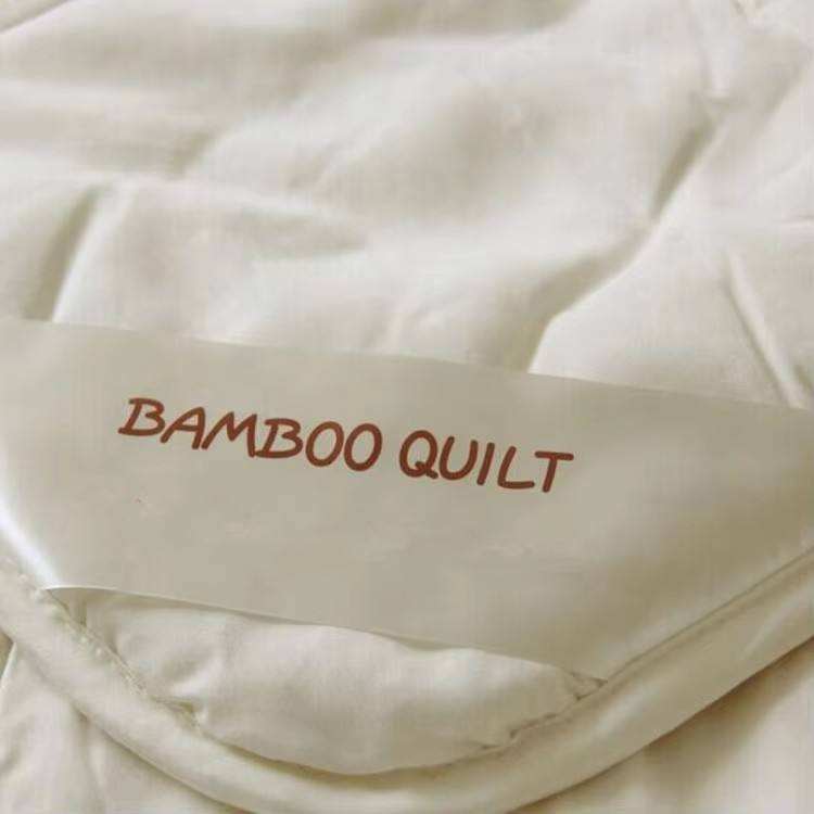 Custom Logo Bamboo Fiber Quilt Breathable Waterproof Comforter Solid Color Bamboo Filling Duvet for Home OEM ODM