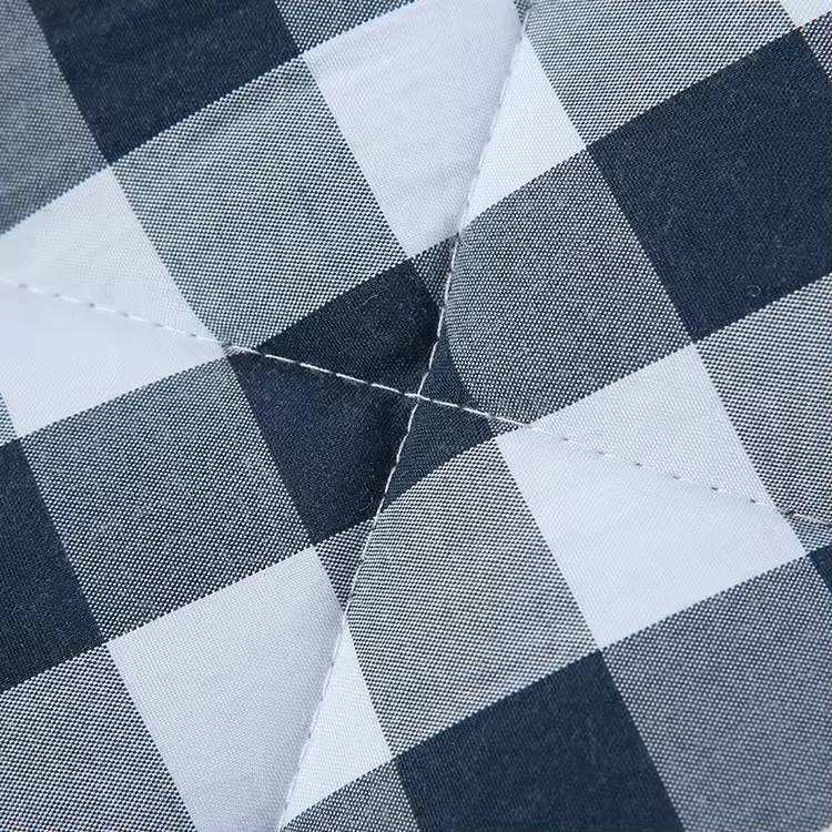 Custom Logo Oeko-tex Plaid Printed Polyester Comforter Breathable Soft Quilted Bedding for Home Bedroom Use OEM ODM