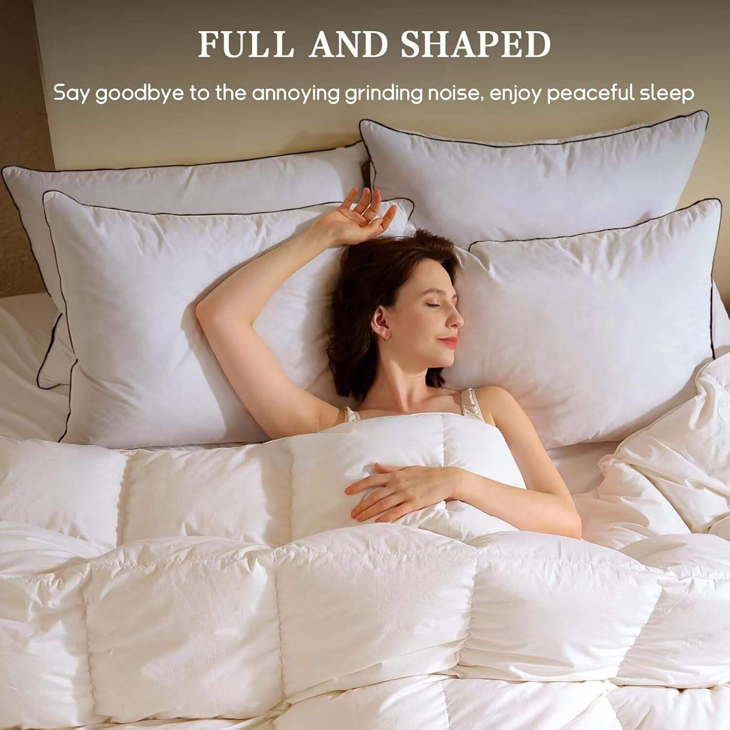 Hospitality Bed Pillow Customizable Polyester Hotel Pillow Anti Dust Mite Hypoallergenic Soft Pillow for Guesthouse Bedroom