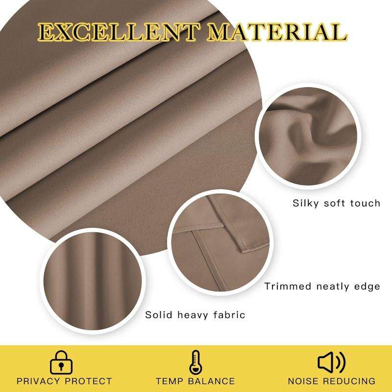 Elegant Three Layer Polyester Linen Curtains Full Light Shading Noise Reducing Privacy Protection Eco Friendly Window Curtains