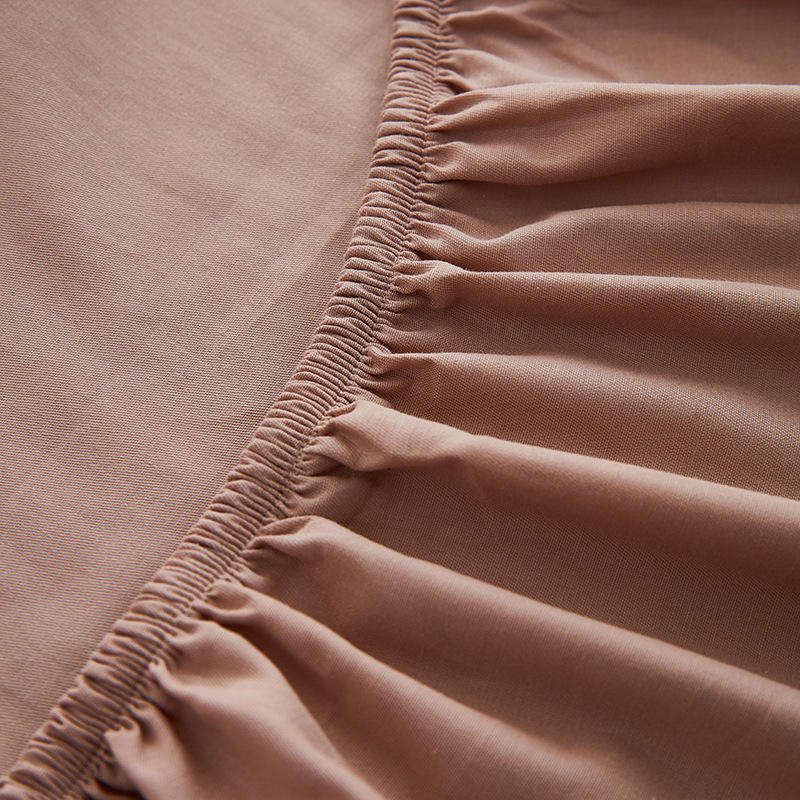 Custom OEM ODM Bamboo Fiber Fitted Sheet Bedding Set 4PCS Skin Friendly Breathable Anti-Slip Durable for Hotel Homestay Bedroom