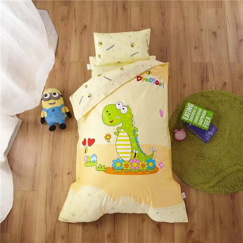 Custom OEM ODM 3PCS Kindergarten Cartoon Bedding Set Soft Skin Friendly Breathable Safe for Kindergarten Children Bedroom