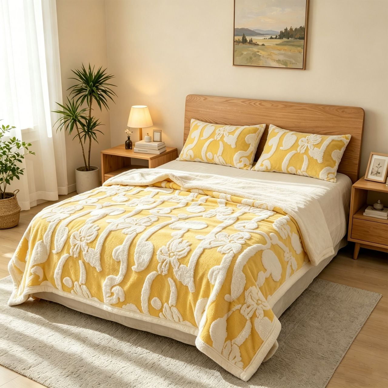 All Winter Warm Jacquard Flannel Blanket OEM ODM Thickened Plush Texture Multi Purpose Indoor Household Warm Blanket