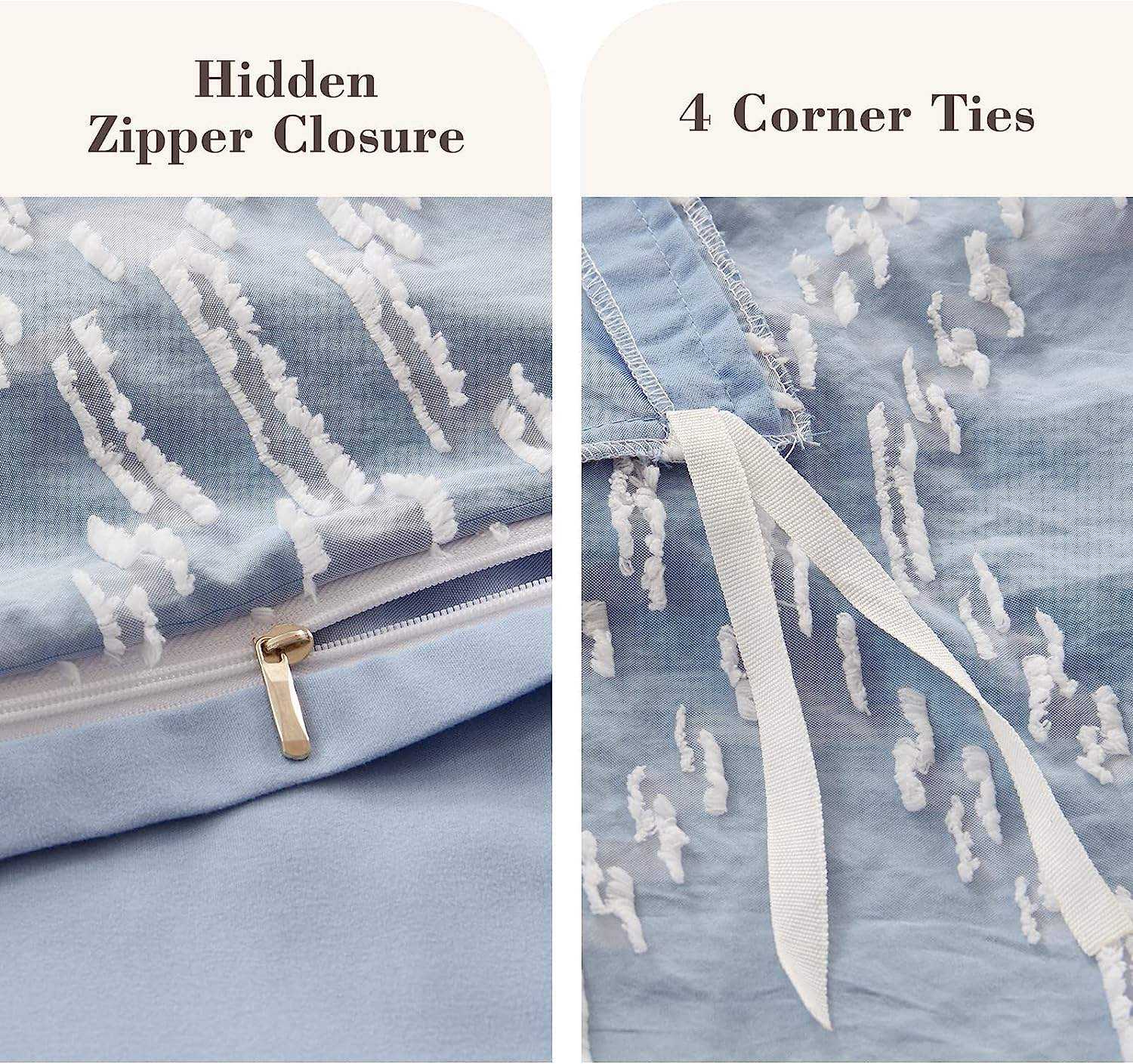 Wholesale Twin Size 2 Pieces Microfiber Tufted Boho Bedding Set All Seasons Duvet Cover