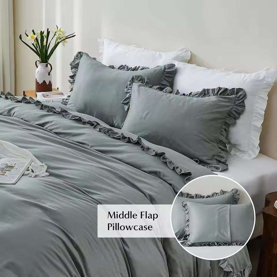 OEM Custom Cotton Hotel Bedding Set Luxury Style Soft Breathable Duvet Cover Set With Sheet Pillowcase Resorts and Hotel Use