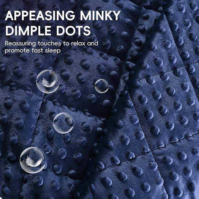Custom Minky Cotton Weighted Blanket 10lbs 40x60inch Sensory Calming for Bedroom Nursery Home Travel OEM ODM Service