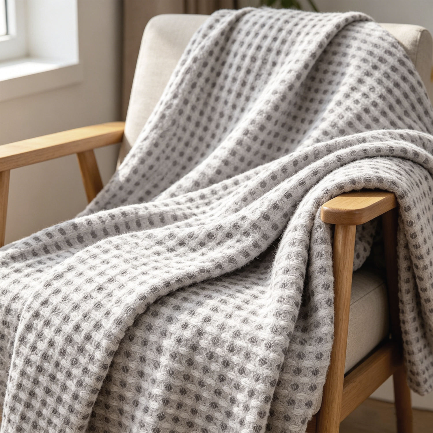 Designer Organic Cotton Muslin Blanket King Size Warm Heavy Winter Blanket Soft Breathable For Home Use OEM ODM