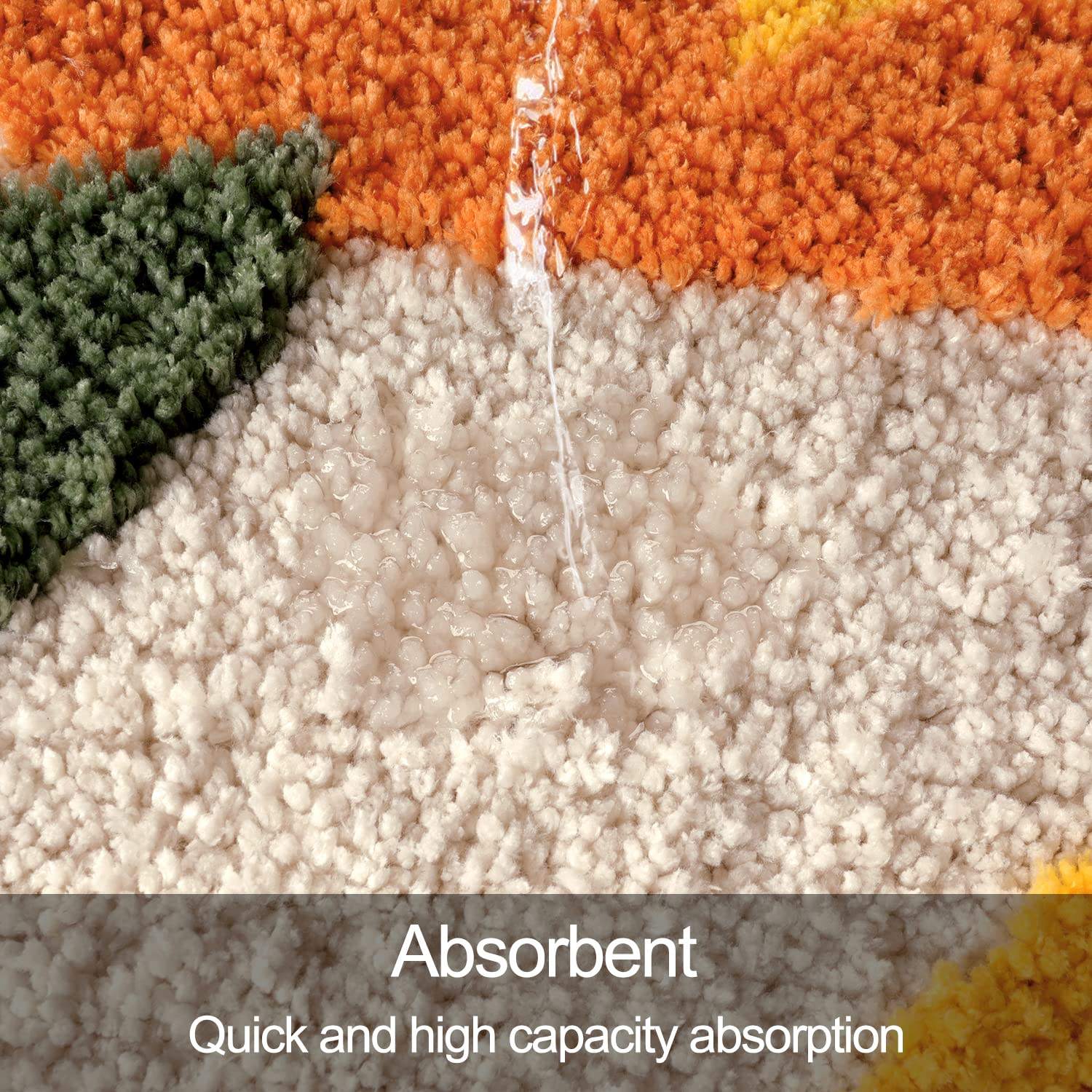 Customized Modern Abstract Soft Microfiber Bath Rug Custom Design Shaggy Tufted Bathroom Mat Non Slip Water Absorbent OEM ODM