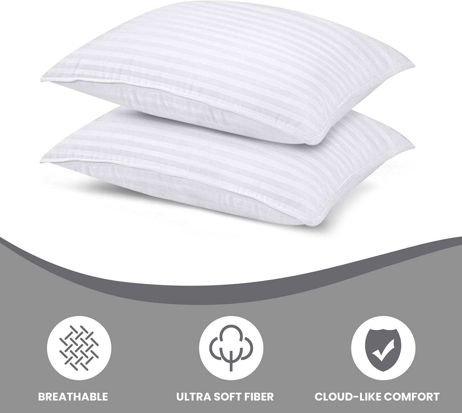 Custom Design Hotel Quality Cooling Bed Pillows White Set of 2 Personalized Home Hotel Sleeping Pillows Custom Logo