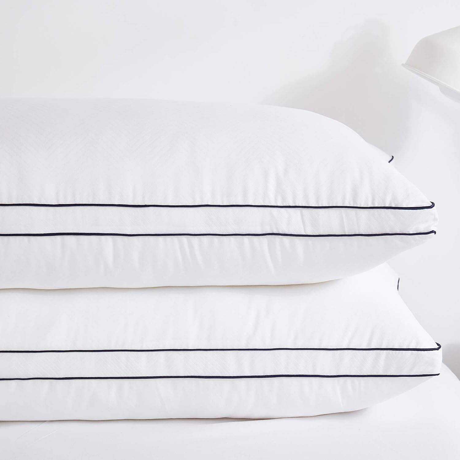 OEM ODM Custom Service in Stock Cooling Bed Pillows White Hotel Quality Soft Sleeping Pillows Support Bulk Wholesale