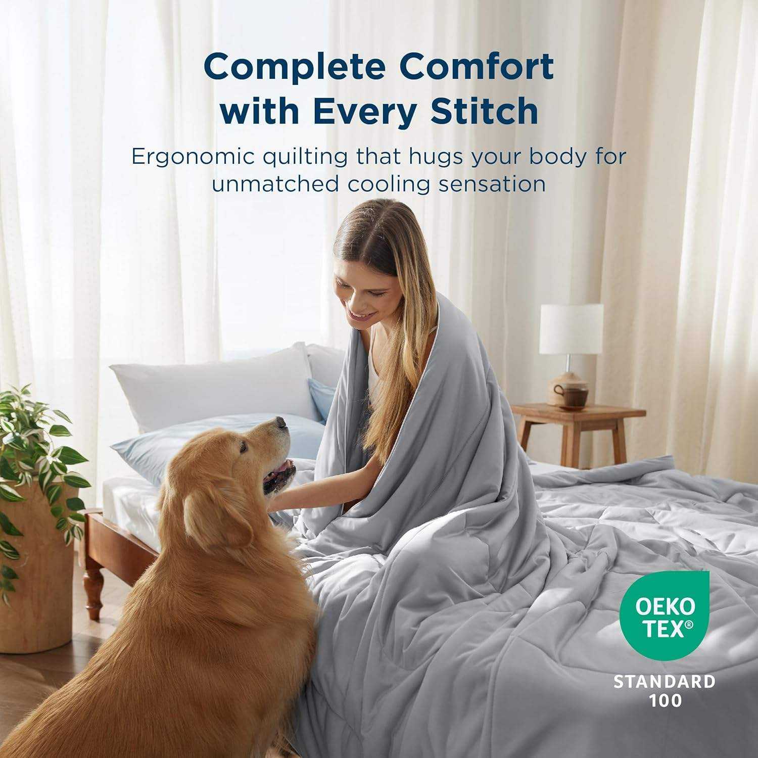 Custom Logo Cooling Nylon Comforter Breathable Lightweight Quilted Duvet Insert for Hot Sleepers Home OEM ODM