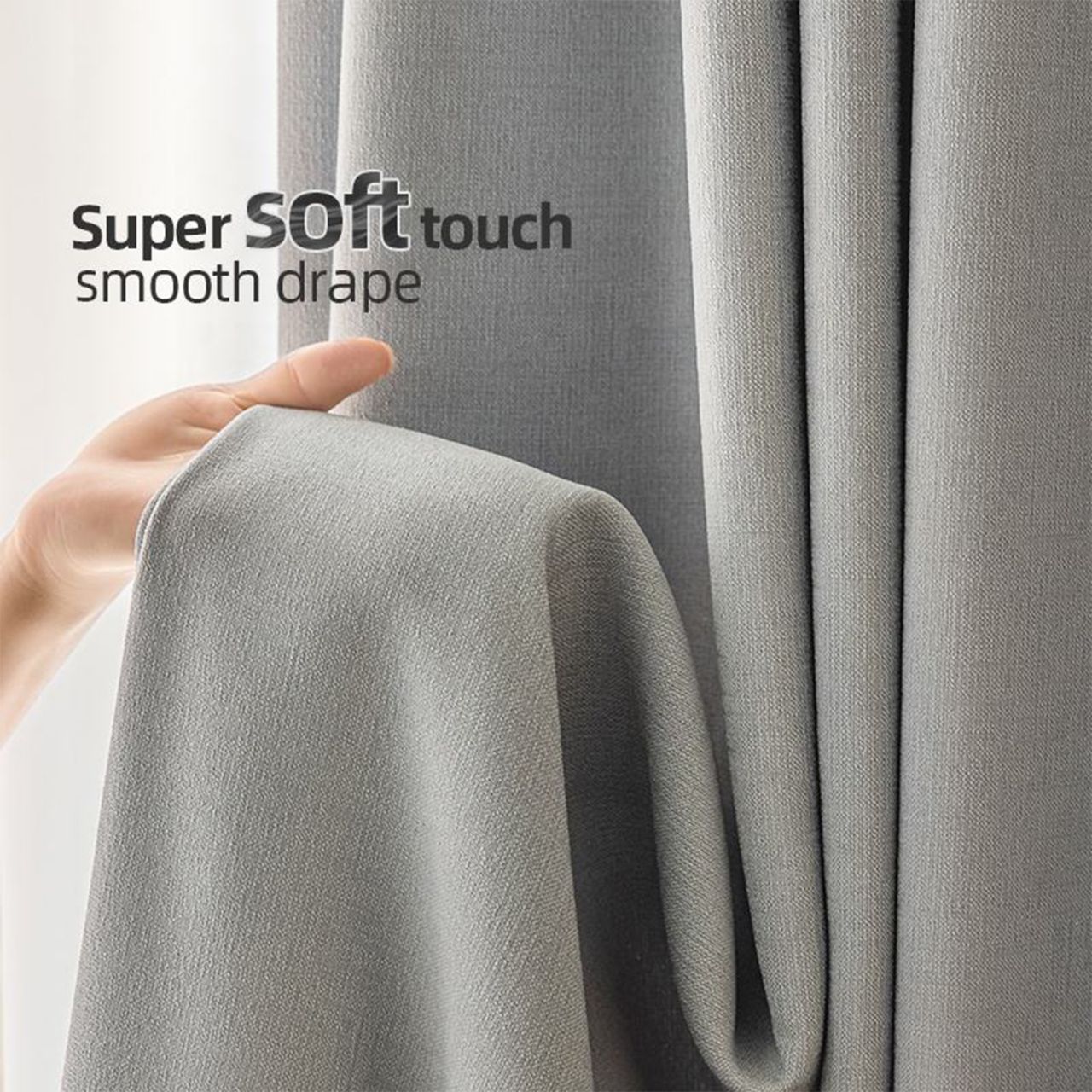 Wholesale Luxury Thick Double Side Linen Curtains 100% Blackout Thermal Insulated Living Room Luxury Curtains