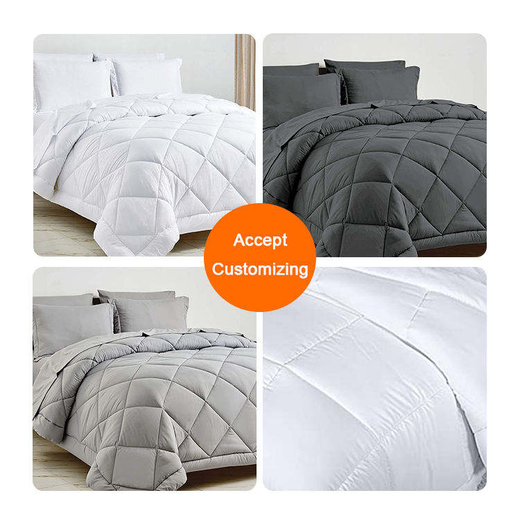 Custom Soft Cotton Microfiber Polyester Summer Comforter Down Alternative Fill OEKO-TEX Certified for Bedroom Home OEM ODM