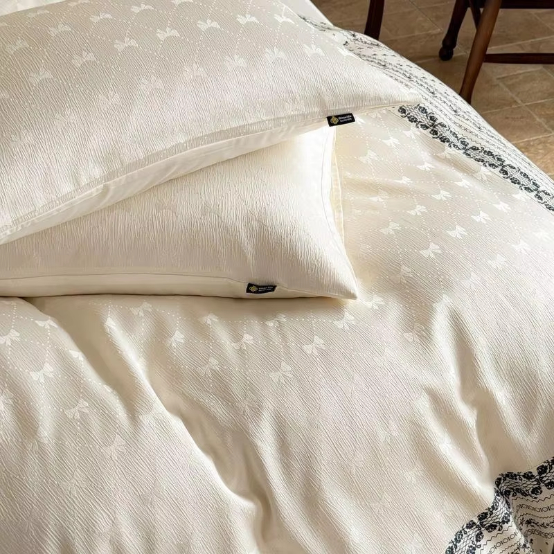 OEM ODM Wholesale All Season Polyester Jacquard Bedding Set 3PCS Soft Skin Friendly Breathable Modern for Home Bedroom