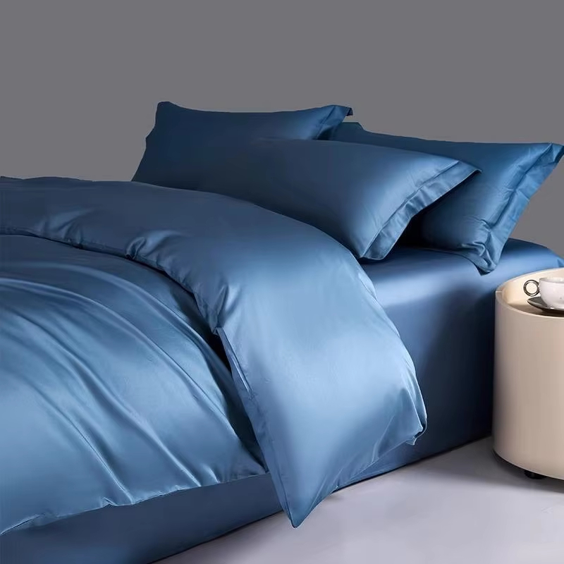 New Arrive Premium 500TC 100% Cotton Bedding Set Mite Proof Silky Soft Luxury Hotel Style Solid Color Bedding Set for Home Use