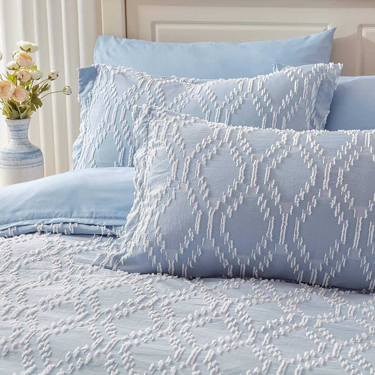 Wholesale Twin Size 2 Pieces Microfiber Tufted Boho Bedding Set All Seasons Duvet Cover