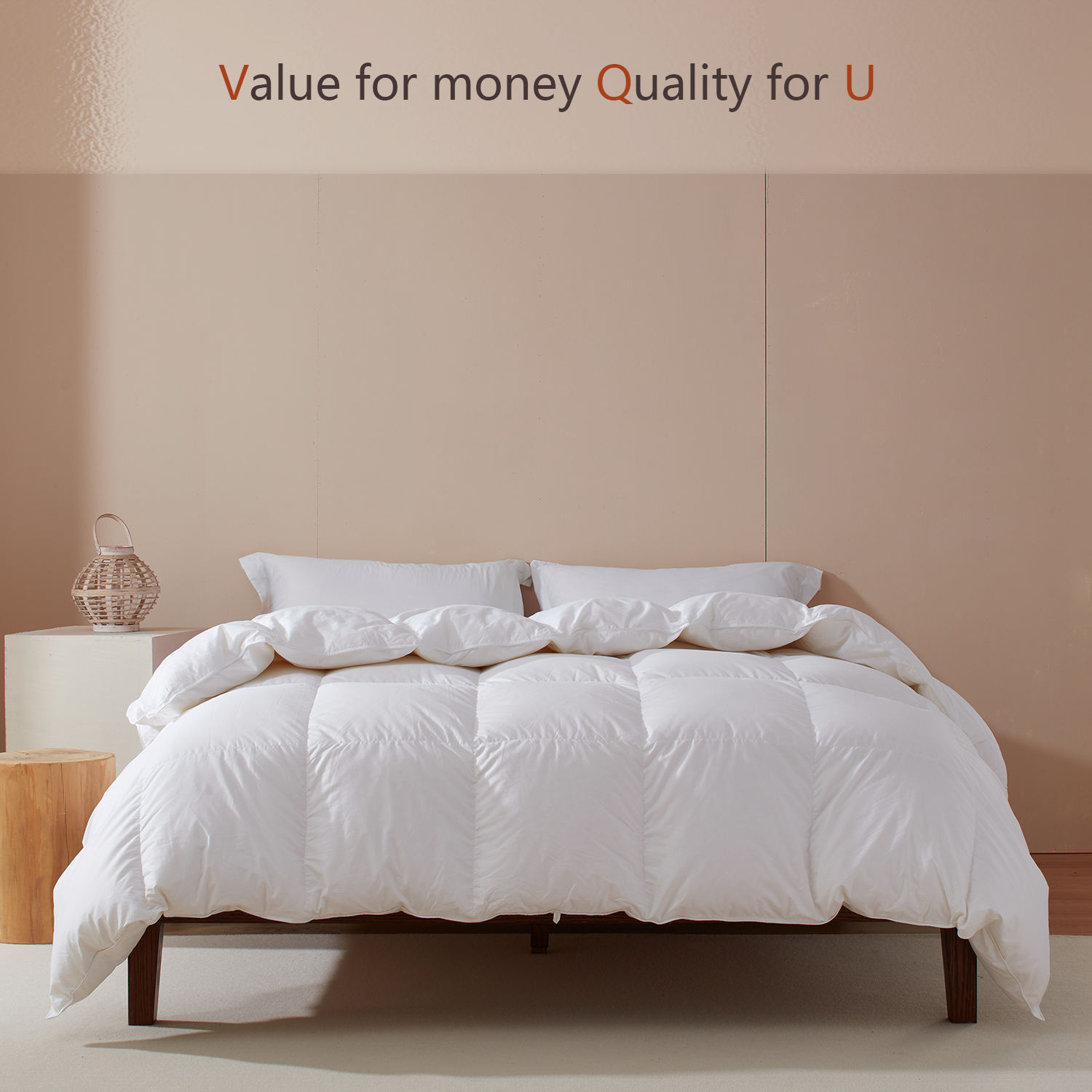 Personalized Customized Hotel Home Luxury Cotton Goose Feather Down Comforter All Seasons Warm Quilt